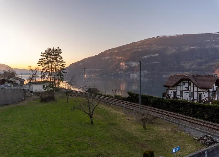 Surfers Near Interlaken, At With Pool